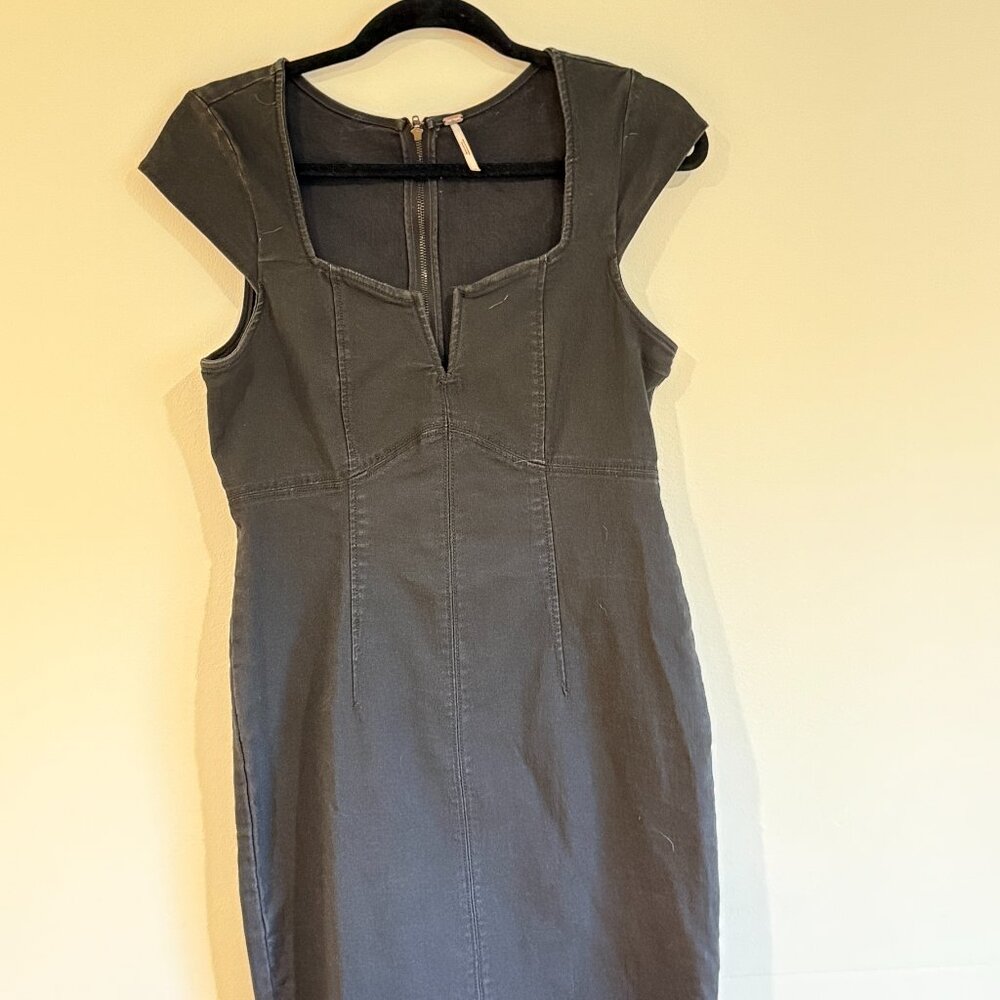 Little black denim dress
